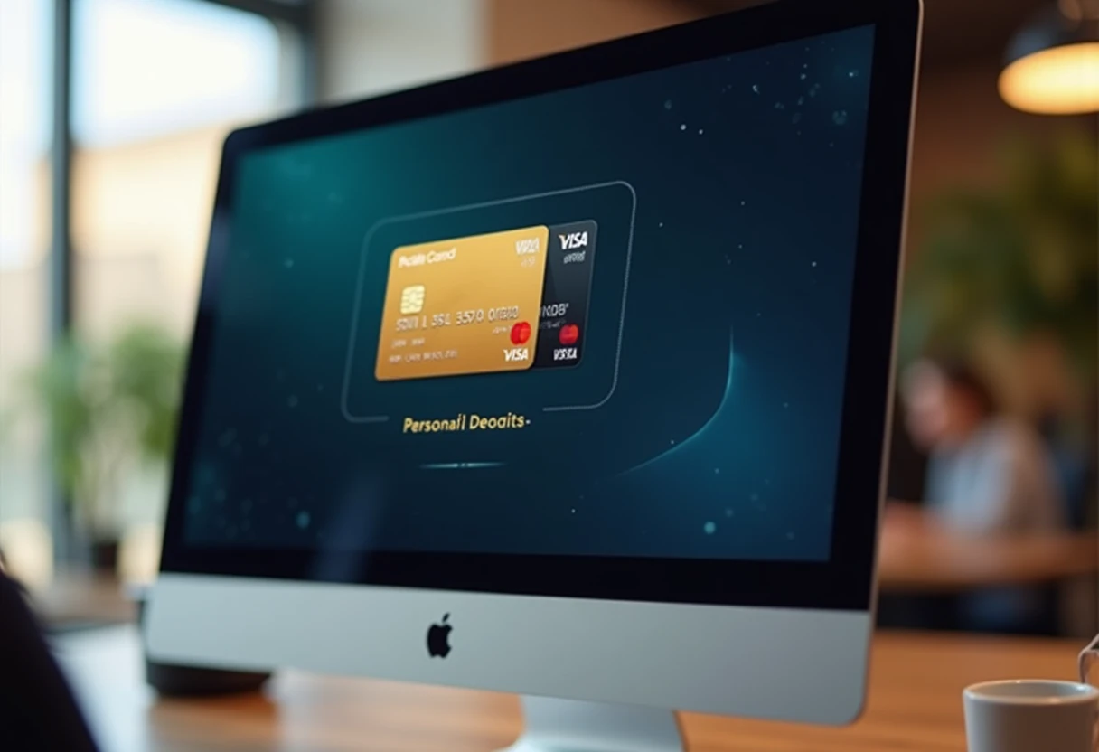 Pantalla de comparación de tarjetas de crédito