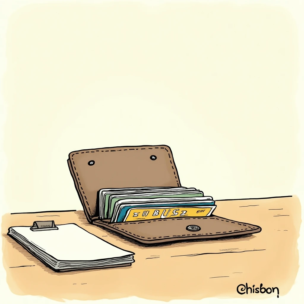 Portefeuille rempli de cartes