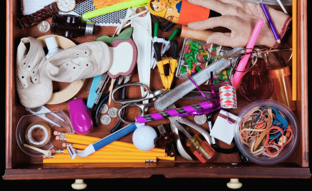 organize junk drawer